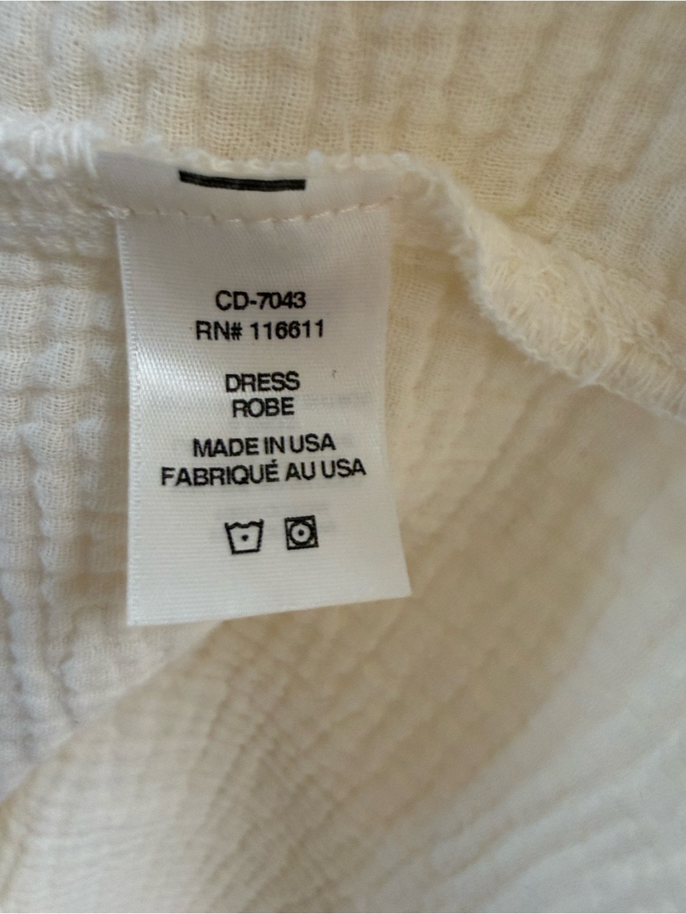 AMADI Twist Front Cotton Gauze Maxi Cover-Up Dress Cream Size Small Made USA - Picture 5 of 7